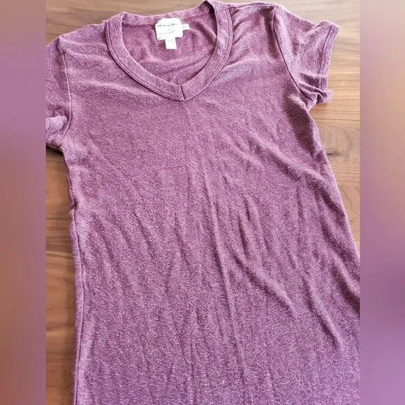 Michael Stars V Neck Short Sleeve Shirt Bundle of 2 One Size Stretchy Basics - Picture 3 of 11